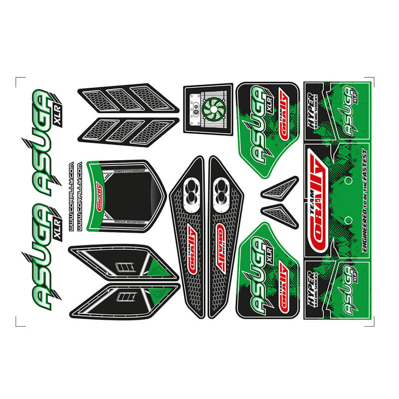 CORALLY - BODY DECAL SHEET ASUGA
XLR GREEN 1 PC - C-00180-858-G
