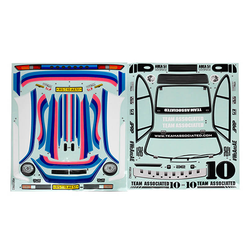 ASSOCIATED ELECTRICS - TEAM ASSOCIATED RC10 RALLY 4X4
DECAL SET - AS31964
