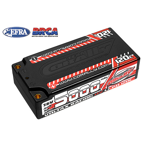 CORALLY - VOLTAX 120C LIPO HV BA
TTERY 5000 MAH 7.6V SHORTY 2S - C-49605