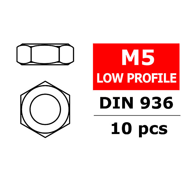 CORALLY - TEAM LOW PROFILE NUT
M5 10 PCS - C-3104-50