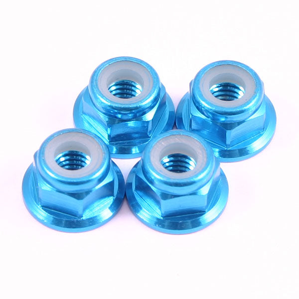 FASTRAX R/C PRODUCTS - FASTRAX M4 BLUE FLANGED
ALUMINIUM LOCKNUTS 4PCS - FTM4BF