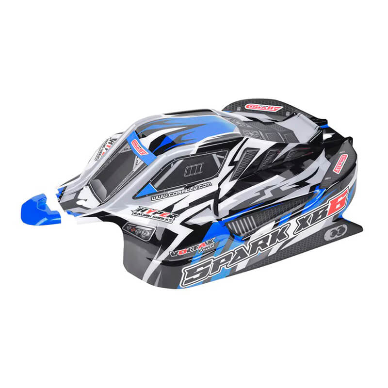 CORALLY - TEAM POLYCARBONATE BOD
Y SPARK XB6 BLUE CUT DECAL SHE - C-00180-1168-B
