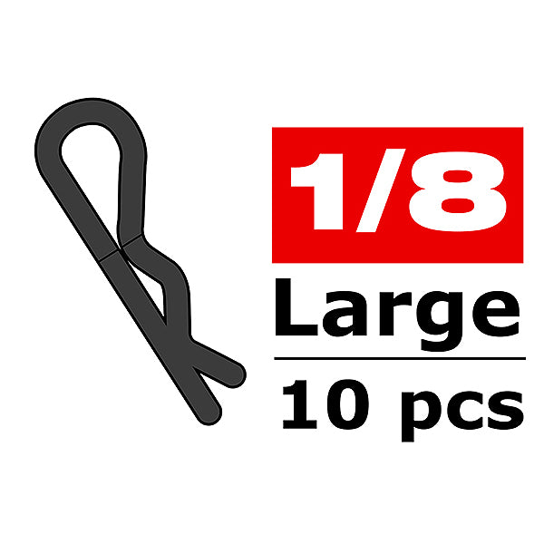 CORALLY - BODY CLIPS 45 BENT LA
RGE BLACK 10 PCS - C-35122