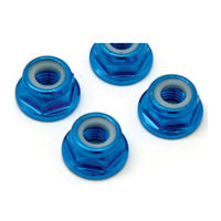 FASTRAX R/C PRODUCTS - M5 BLUE FLANGED ALUMINIUM
LOCKNUTS (4) - FTM5BF