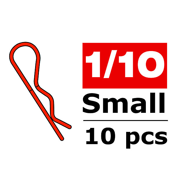 CORALLY - BODY CLIPS 45 BENT SM
ALL RED 10 PCS - C-35101