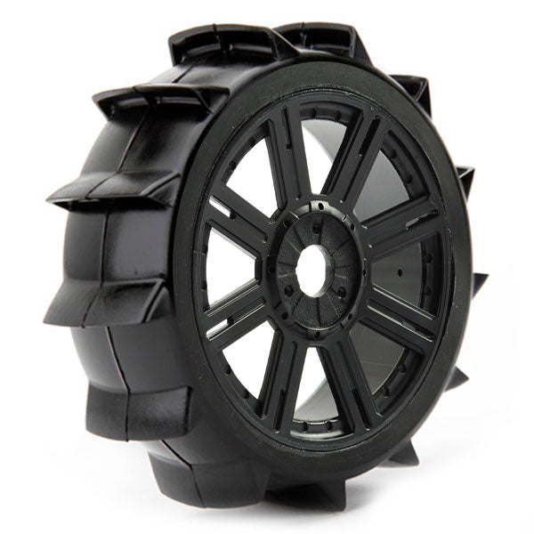 FASTRAX R/C PRODUCTS - FASTRAX 1:8 PADDLE MOUNTED
ON 8-SPOKE BLACK (PR) - FAST1025B