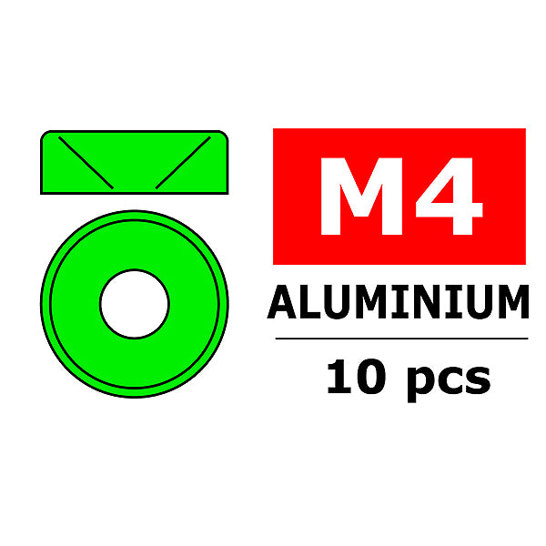 CORALLY - TEAM ALUMINIUM WASHER
FOR M4 FLAT HEAD SCREWS OD= - C-3213-40-1