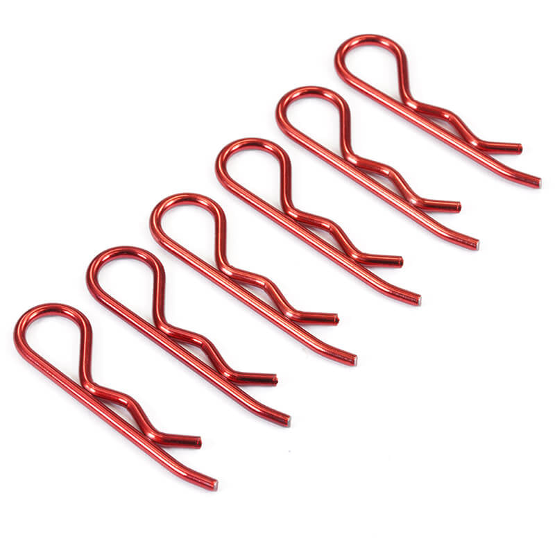 FASTRAX R/C PRODUCTS - METALLIC RED LARGE CLIPS - FAST213MR