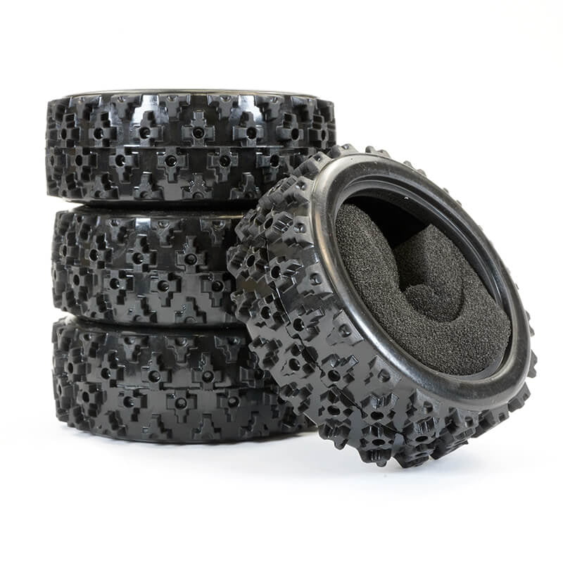 FASTRAX R/C PRODUCTS - RALLY BLOCK TYRE SET (4)
W/FOAM INSERTS - FAST372