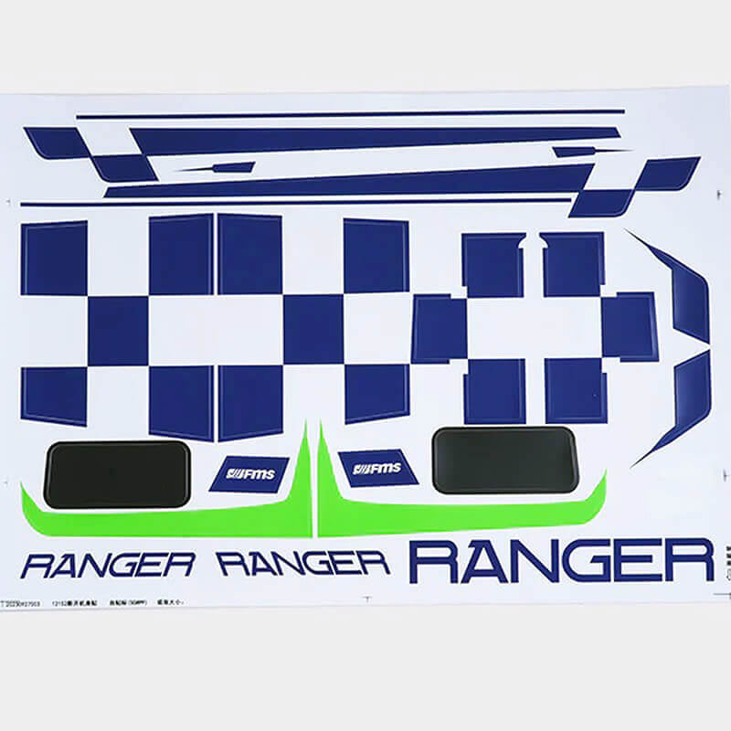 FMS/ROC HOBBY - FMS RANGER V2 DECAL SHEET -
GREEN - FMSES116GN