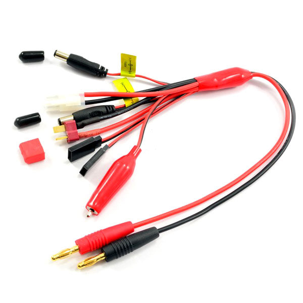 ETRONIX - 4MM PLUG TO GLOW/TAMIYA/DEANS/
JR TX+RX AND FUTABA TX+RX PVC - ET0279