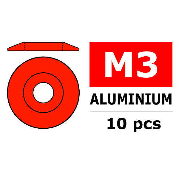 CORALLY - TEAM ALUMINIUM WASHER
FOR M3 BUTTON HEAD SCREWS O - C-3212-30-5