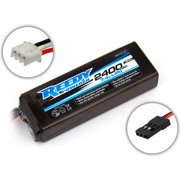 REEDY - LIPO PRO TX/RX 2400MAH
7.4V FLAT - AS27313