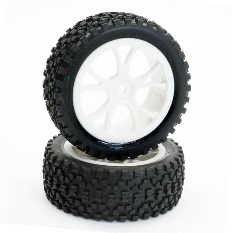 FASTRAX R/C PRODUCTS - FASTRAX 1/10TH MOUNTED CUBOID
BUGGY FRONT TYRES WHITE 10-SP - FAST0036W