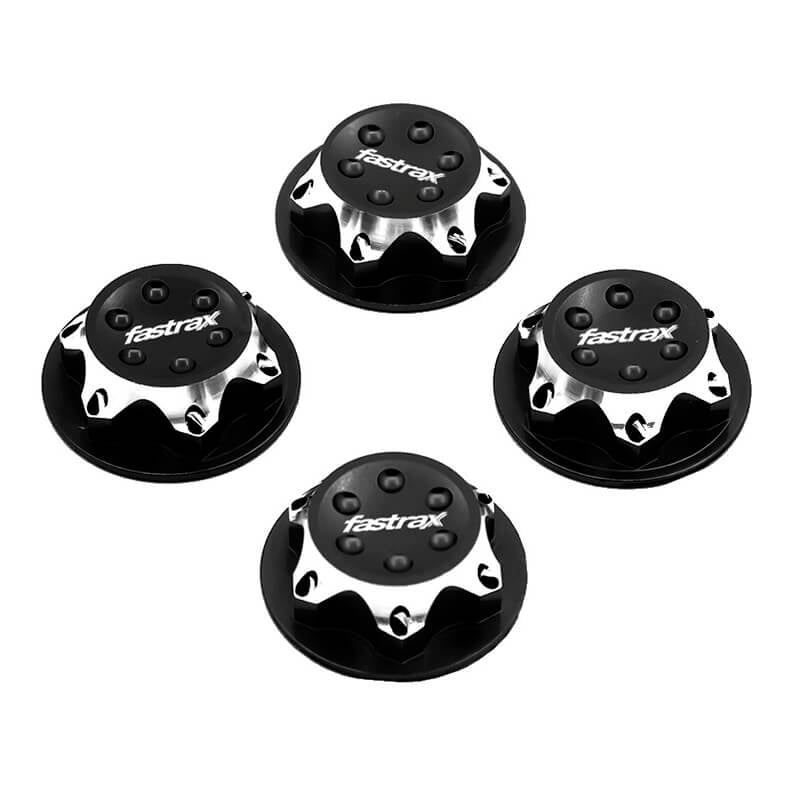 FASTRAX R/C PRODUCTS - FASTRAX ANTIDUST 17MM SERRATED
ALUMINUM WHEEL NUTS (4) - BLA - FAST924BK