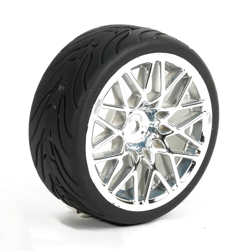 FASTRAX R/C PRODUCTS - FASTRAX 1/10 STREET/TREAD TYRE
STAR SPOKE CHROME WHEEL - FAST0089C