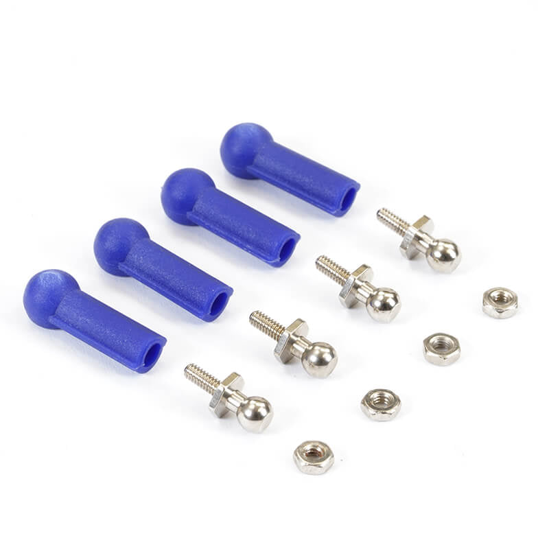 FASTRAX R/C PRODUCTS - BALL CUPS (4) BLUE W/BALL
STUDS - FAST45B
