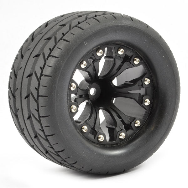 FASTRAX R/C PRODUCTS - FASTRAX 1:10 MT EAGLE MOUNTED
6-SPOKE BLACK 0 OFFSET (PR) - FAST1201B
