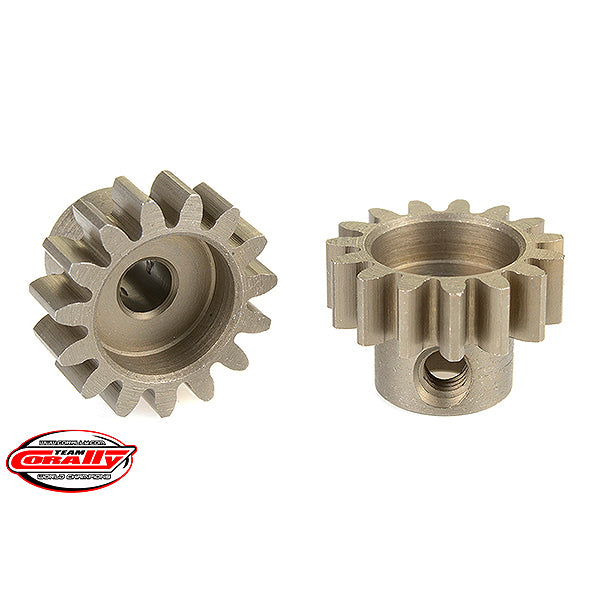 CORALLY - 32 DP PINION SHORT HAR
DENED STEEL 15 TEETH SHAFT DIA - C-71515