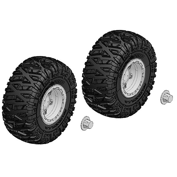 CORALLY - TIRE AND RIM SET TRUCK
CHROME RIMS 1 PAIR - C-00250-092-C