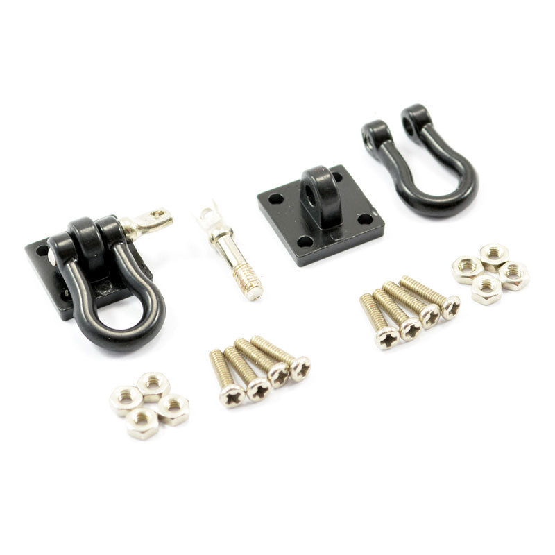 FASTRAX R/C PRODUCTS - FASTRAX METAL BUMPER SHACKLES
& MOUNTING BRACKET x2 (m2x6mm) - FAST2320BK
