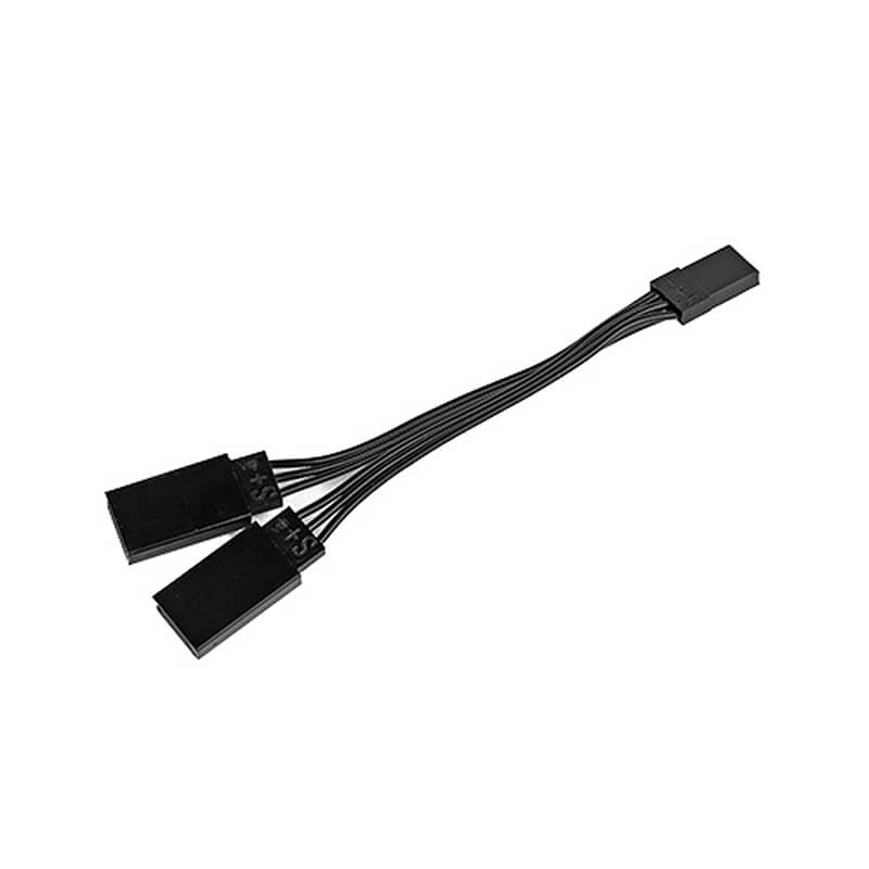 REEDY - POWER RX/SERVO
Y-CONNECTOR LEAD 95MM, BLACK - AS27170