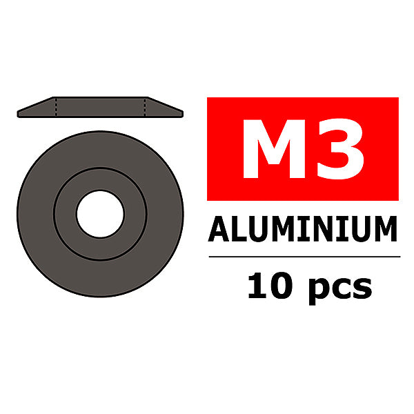 CORALLY - TEAM ALUMINIUM WASHER
FOR M3 BUTTON HEAD SCREWS O - C-3212-30-3