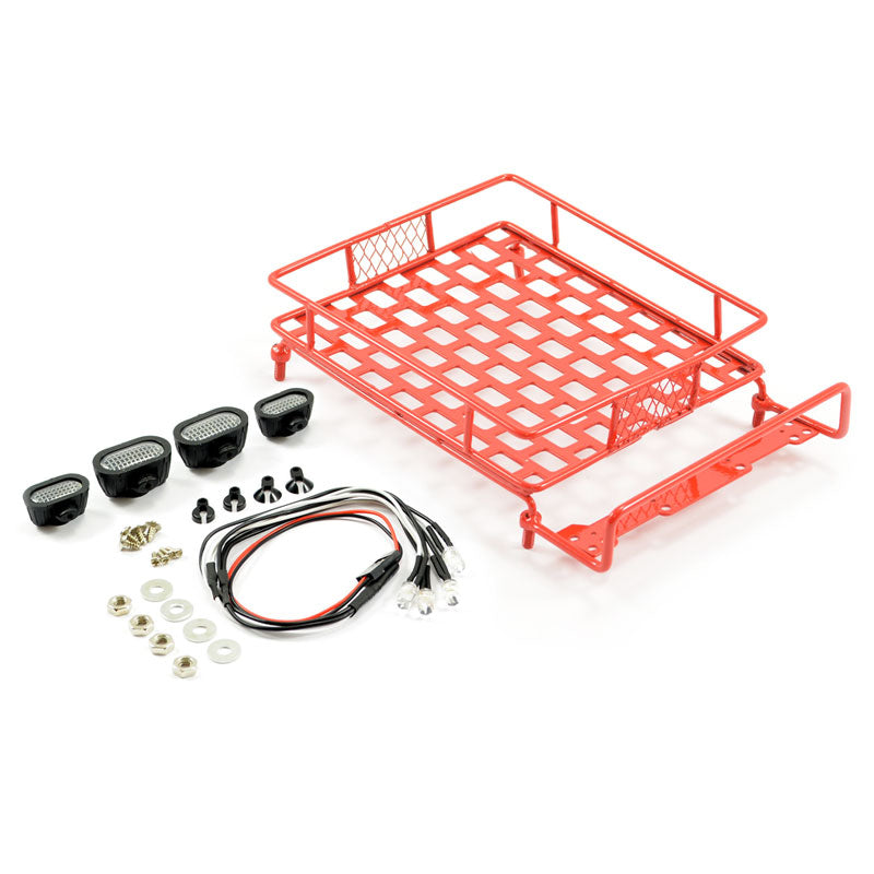 FASTRAX R/C PRODUCTS - FASTRAX ALUMINIUM LUGGAGE RACK
w/LED LAMPS L165MM X W112MM - FAST2300R
