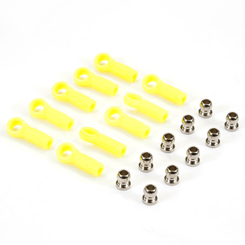 FASTRAX R/C PRODUCTS - YELLOW SMALL ROSE BALL JOINTS - FAST44Y