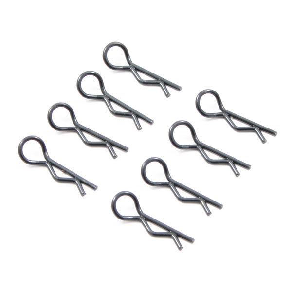FASTRAX R/C PRODUCTS - BLACK SMALL BODY CLIPS(8) - FAST212BK
