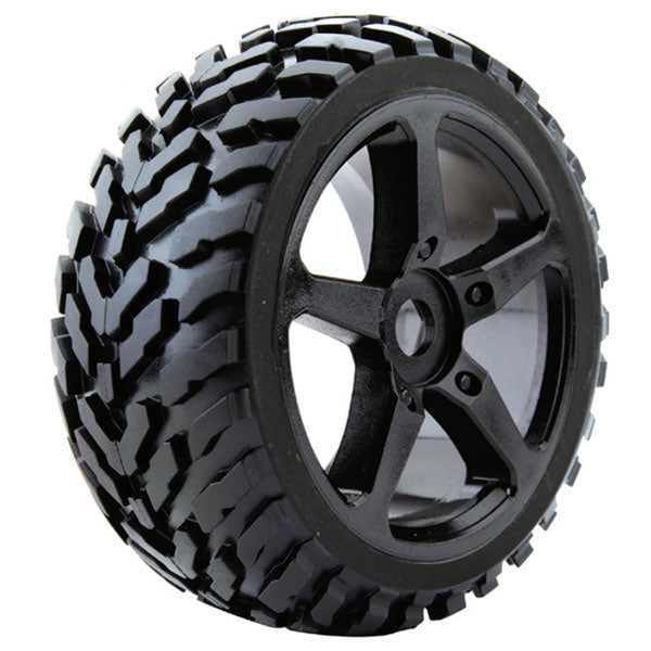 FASTRAX R/C PRODUCTS - FASTRAX 1:8 TRUGGY ARROW MTD
ON 5-SPOKE BLACK 0 OFFSET(PR) - FAST1096B-0