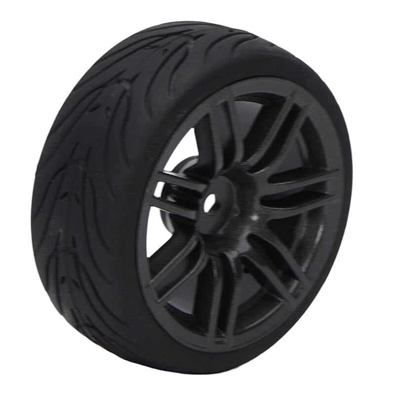 FASTRAX R/C PRODUCTS - FASTRAX 1/10 STREET/TREAD TYRE
14SP GUN METAL WHEEL - FAST0078GM