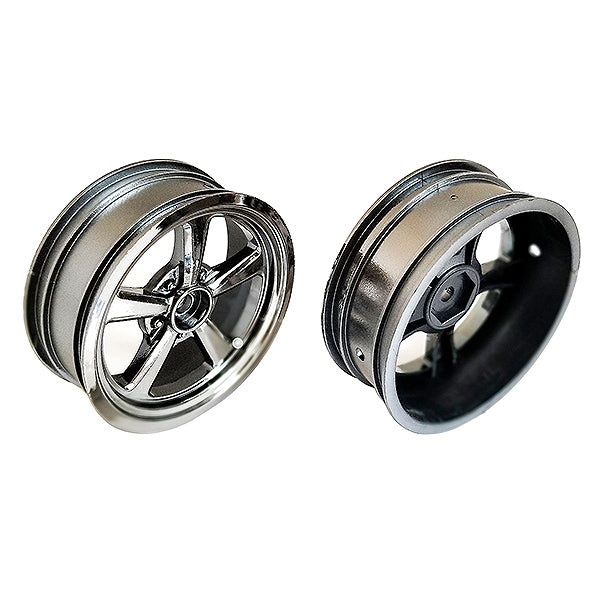 ASSOCIATED ELECTRICS - TEAM ASSOCIATED DR10 DRAG
FRONT WHEELS BLACK CHROME - AS71077