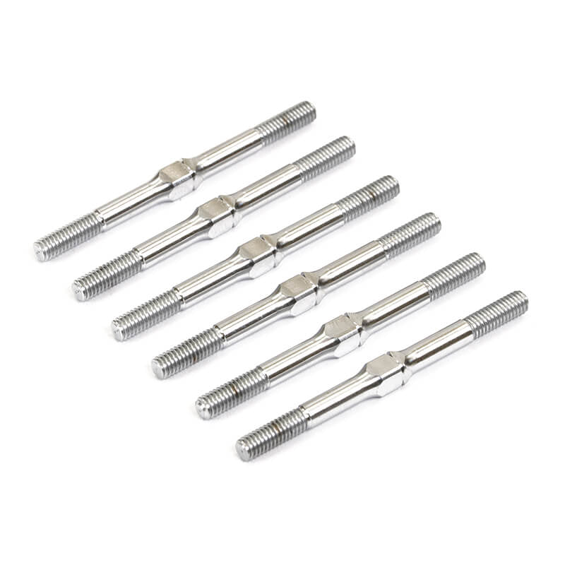 CENTRO - RC10B7 TITANIUM
TURNBUCKLE SET (6PC) - SILVER - C0249S