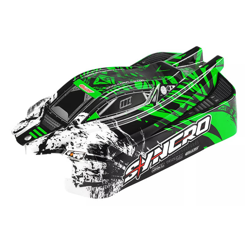 CORALLY - POLYCARBONATE BODY CUT
/PAINTED/DECALS SYNCRO 2 GREEN - C-00180-1055-2G