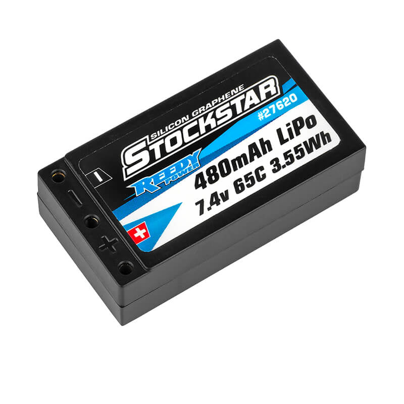 REEDY - STOCKSTAR 480MAH 65C 7.4
V LIPO STICK BATT (FOR 1:28) - AS27620