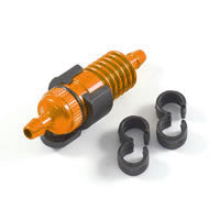 FASTRAX R/C PRODUCTS - FASTRAX BURNT ORANGE FUEL
FILTER w/MOUNT/FUEL TUBE CLIPS - FAST932O