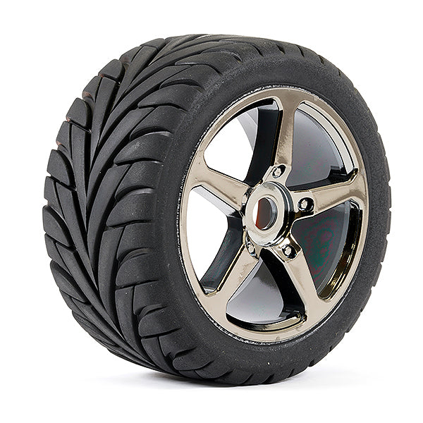 FASTRAX R/C PRODUCTS - FASTRAX 1:8 TRUGGY EAGLE MTD
5-SPOKE BK CHROME 0 OFFSET(PR) - FAST1092BC-0