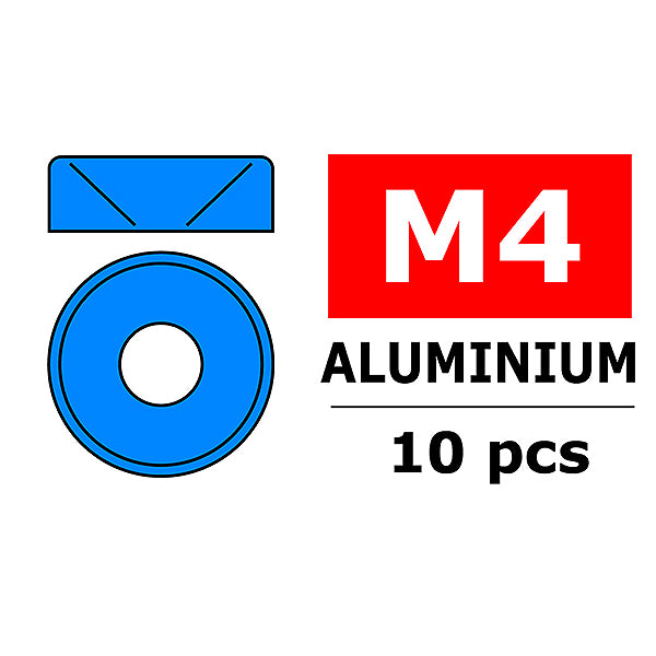 CORALLY - TEAM ALUMINIUM WASHER
FOR M4 FLAT HEAD SCREWS OD= - C-3213-40-4
