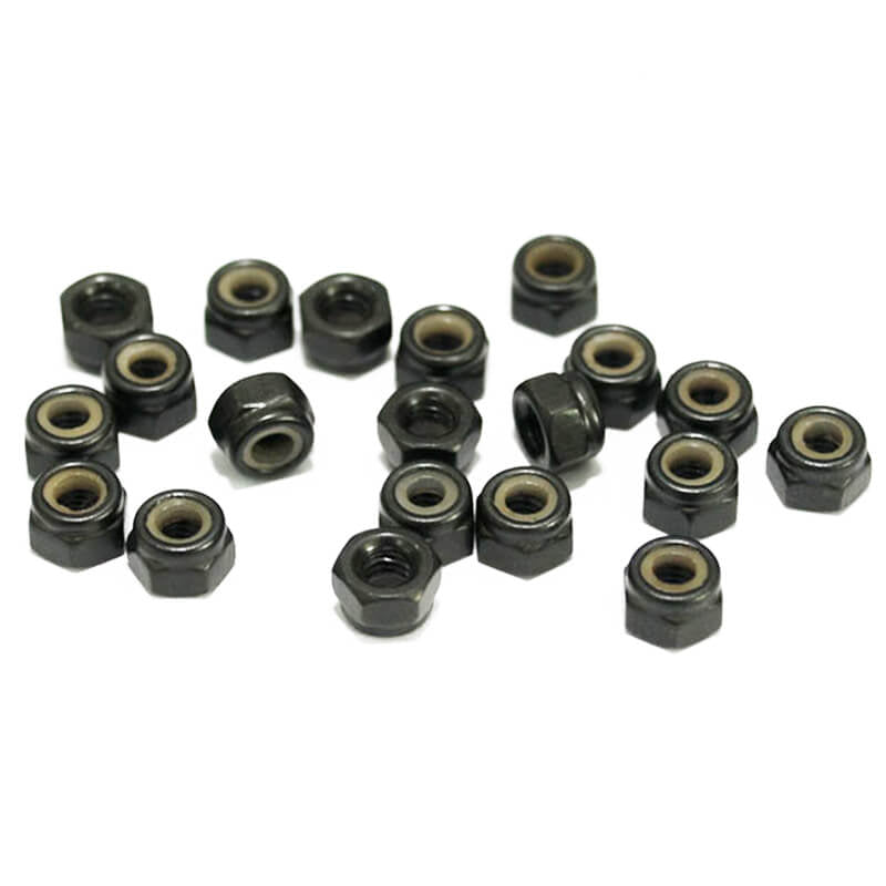 RC4WD - NYLOCK NUTS M3 (BLACK) - Z-S0629