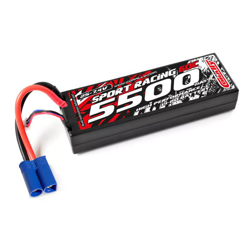 CORALLY - POWER RACING 60C LIPO
BATTERY 5500MAH 7.4V EC5 2S - C-49125-EC5