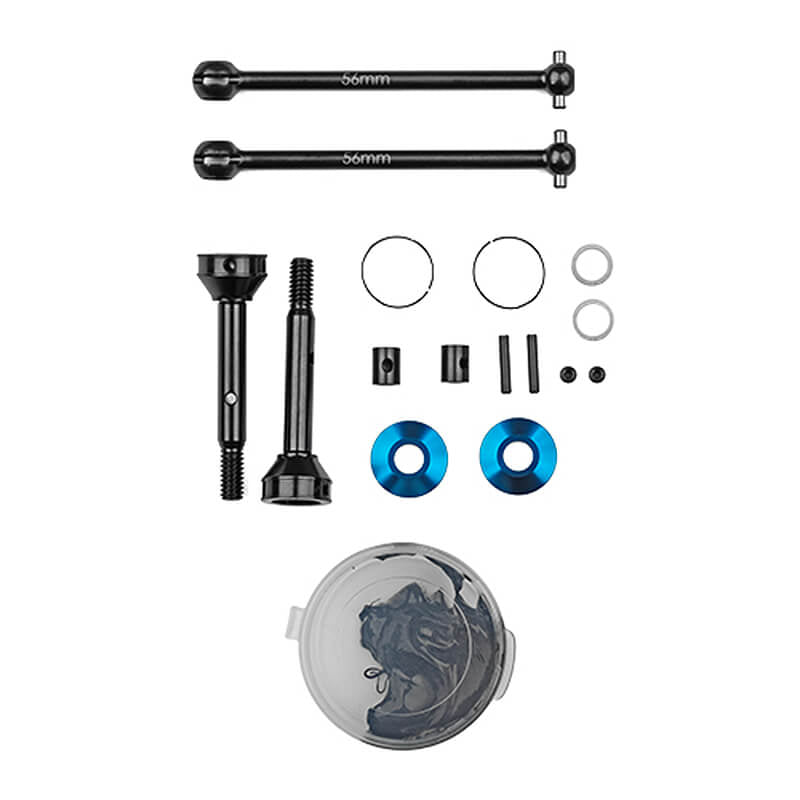 ASSOCIATED ELECTRICS - TEAM ASSOCIATED RC10 CVA SET
3/16" AXLE, 56MM - AS6382