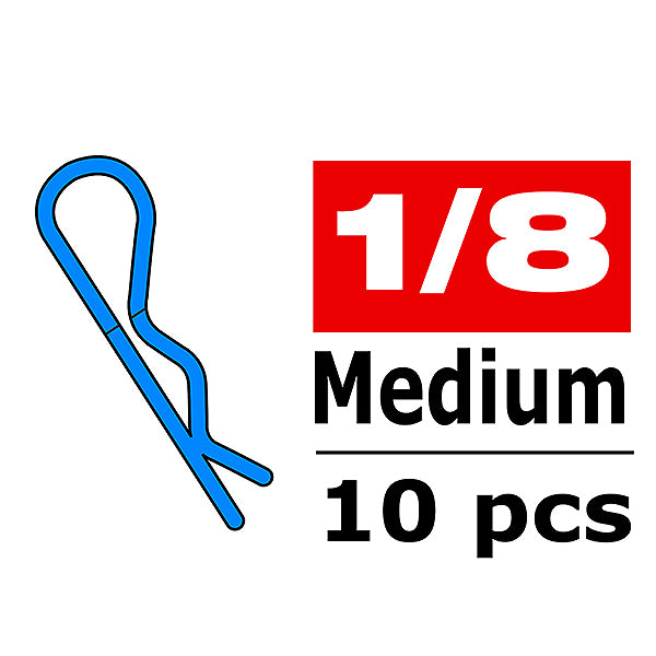 CORALLY - BODY CLIPS 45 BENT ME
DIUM BLUE 10 PCS - C-35115