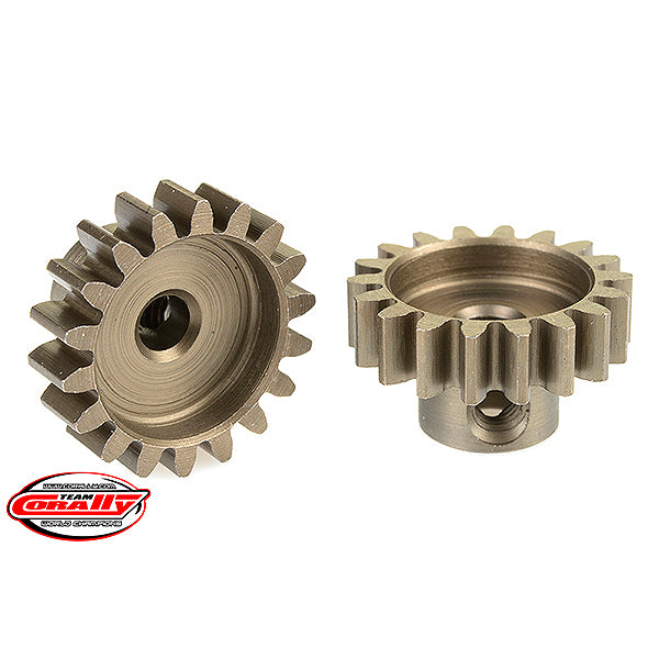 CORALLY - 32 DP PINION SHORT HAR
DENED STEEL 18 TEETH SHAFT DIA - C-71518