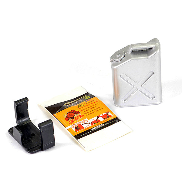 FASTRAX R/C PRODUCTS - FASTRAX PAINTED FUEL JERRY CAN
& MOUNT - SILVER - FAST2326S