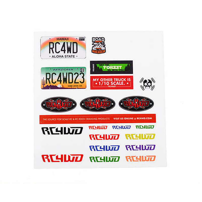 RC4WD - SMALL DECAL SHEET - Z-L0034