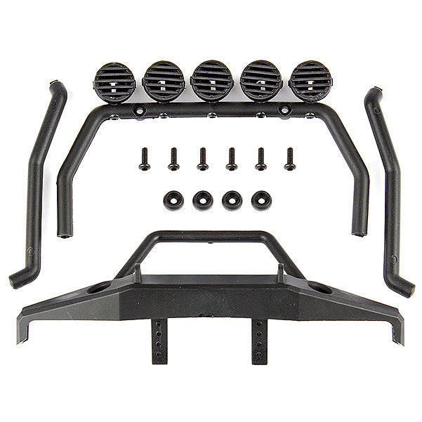 ASSOCIATED ELECTRICS - ASSOCIATED CR12 ROLL BAR AND
BUMPER (BLACK) - AS41067