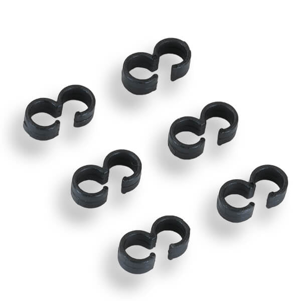 FASTRAX R/C PRODUCTS - FASTRAX BLACK FUEL TUBE CLIPS
(6) - FAST89BK