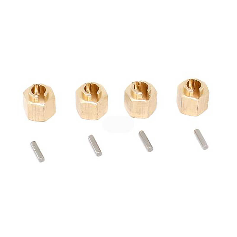 FASTRAX R/C PRODUCTS - FASTRAX TRX-4M BRASS 7MM HEX,
LENGTH 6MM HUB EXTENDERS (4) - FTTX476