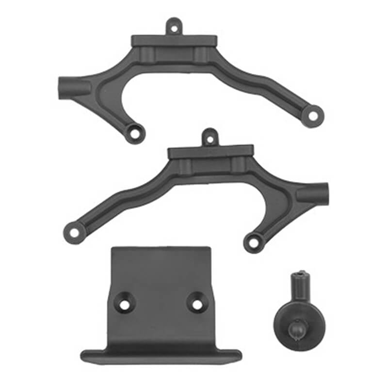 ASSOCIATED ELECTRICS - TEAM ASSOCIATED RB10 RETRO
BODY MOUNT SET, GREY - AS91239